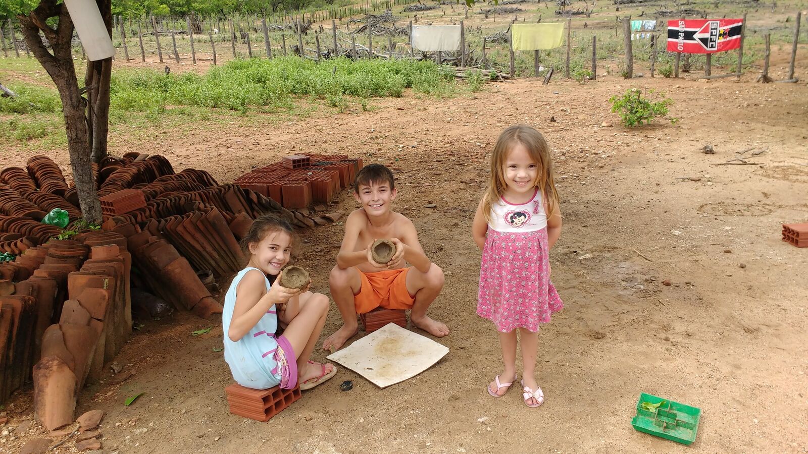 Children in the settlement